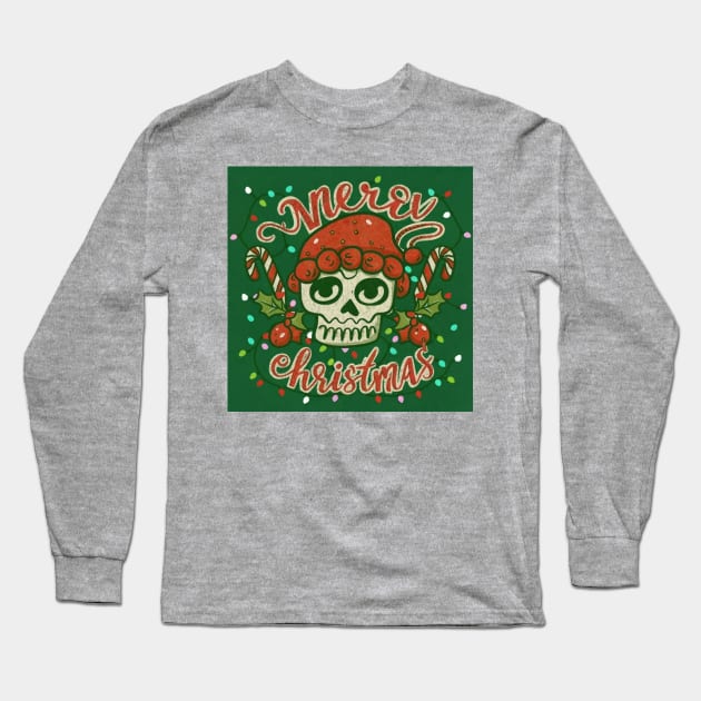 Skull christmas Long Sleeve T-Shirt by The rest of us